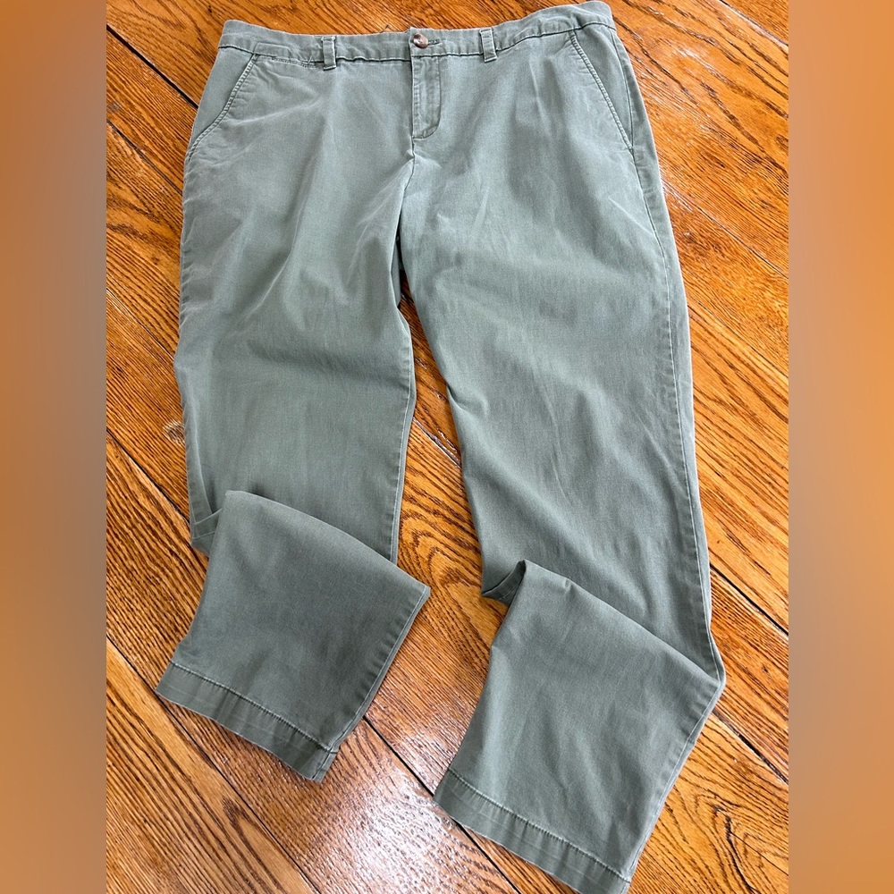 Faded Glory green chino slacks.  Size 14 average.  Good condition.